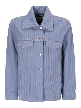 Ganni Striped denim jacket