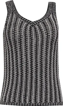 Max Mara Arrigo Sleeveless Striped Knitted Top in Multicolor Cotton