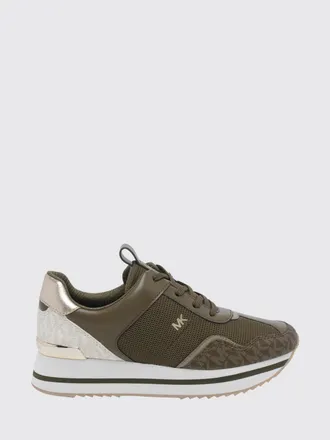 Michael Kors Sneakers platform Raina in tela monogram e mesh con suola platform