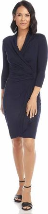 Karen Kane Natalia Cascade Mini Dress In Navy