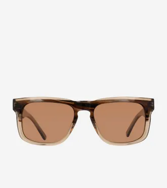 Cole Haan Mens Heritage Refined Rectangle Sunglasses - Brown
