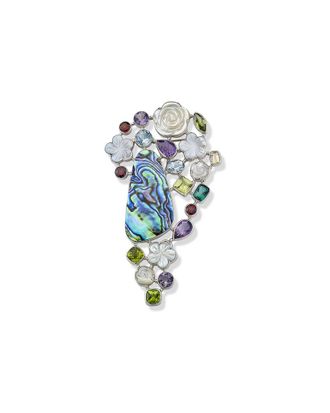 Samuel B. Silver Multi Gemstone & Pearl Pendant