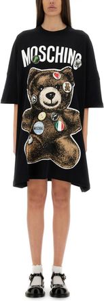 Moschino Black Graphic Crew Neck T-Shirt