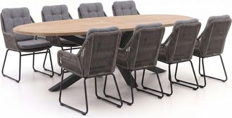 Intenso Furniture + 10% kassakorting | Intenso Isorella/ROUGH-Y Ellips 280cm dining tuinset 9-delig