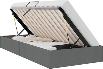 vidaXL Estructura De Cama Ottoman Gris Oscuro 100 X 200 Cm Tela Vidaxl