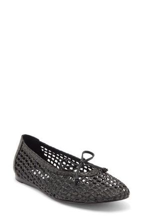 Steve Madden Leelo Woven Flat in Black at Nordstrom Rack, Size 9.5