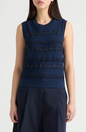 NVLT Floral Appliqu&eacute; Sweater in Navy at Nordstrom Rack, Size X-Small