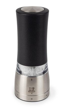 Peugeot Daman Electric Salt Mill, Iridescent Black, 7 Inch