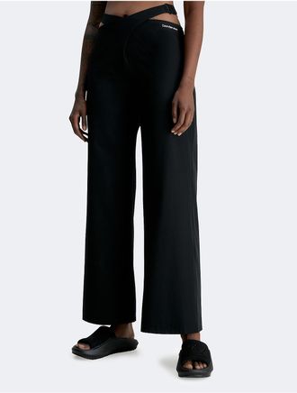 Calvin Klein Jeans Calvin Klein Womens Black Cut Out Utility Pants - Black - XS