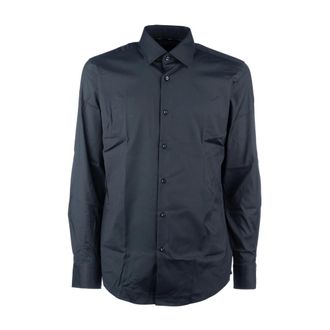 HUGO BOSS Slim-fit overhemd in performance-stretch twill - Heren - Casual Overhemden - Zwart - XL - Overhemden
