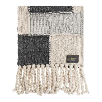 Ganni Winter Scarves, female, Gray, Size: ONE SIZE Decorative-Knit Scarf