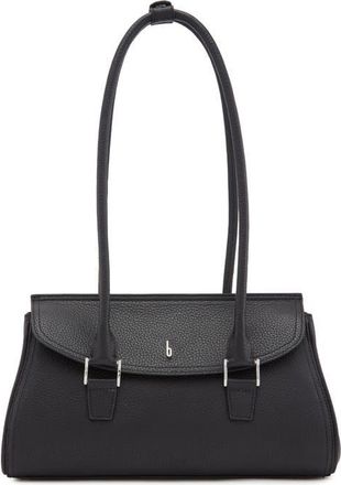 Behno Coco Baguette Pebble Leather Shoulder Bag in Black at Nordstrom