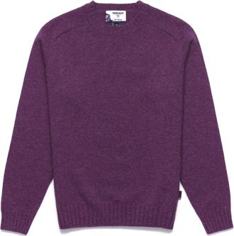 Sebago Rondgebreide trui - Heren - Ronde hals truien - Paars - XL - Wol - Truien & Vesten