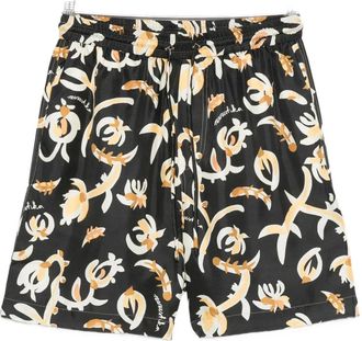 Nanushka Shorts a fiori - Nero