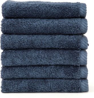 Linum Home Textiles Midnight Blue Soft Twist Washcloths - Set of 6 at Nordstrom Rack