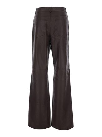 Rotate Lamb Leather Trousers - Brown