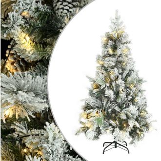 vidaXL &Aacute;rbol De Navidad Con Nieve, Luces Led Y Pi&ntilde;as Pvc Y Pe 195 Cm Vidaxl
