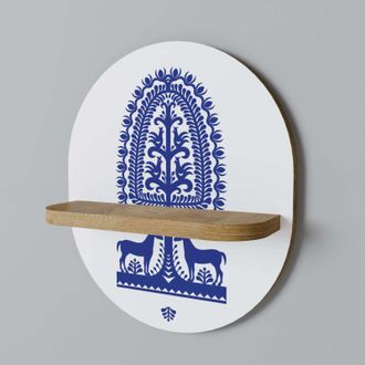 OEM Arte Popular Polaco Estante Ovalado