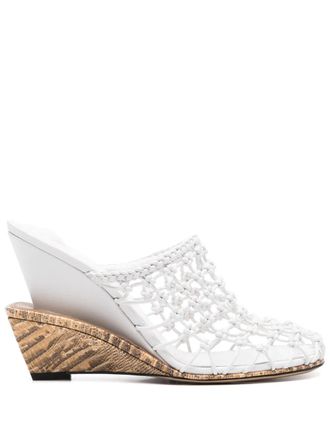 Jacquemus 100mm Les Doubles Tresses mules - White