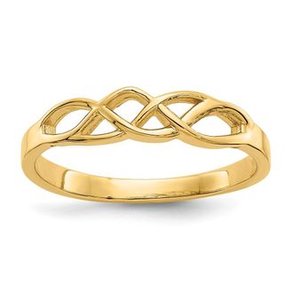 Diamond2Deal 14k Yellow Gold Free Form Knot Ring