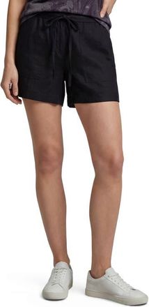 Lords of Harlech Womens Drawstring Linen Short in Black at Nordstrom, Size Xx-Large