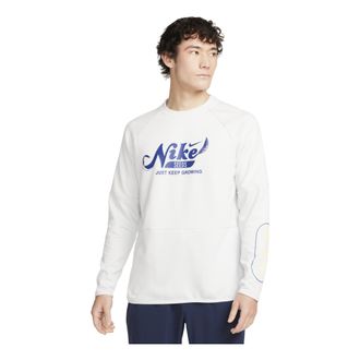 Nike Dri-FIT Fleece Fitness Crewneck Sweatshirt Asia Sizing Photon Dust Blue FN3290-025