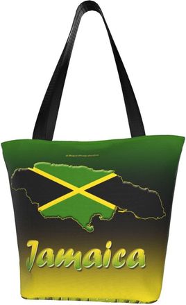 AOOEDM Jamaica Tote Bag Women Capacity Shoulder Grocery Shopping Bags