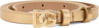 Dolce & Gabbana Riem met Logo - unisex - Riemen - Geel - 90 CM - Leer - Accessoires