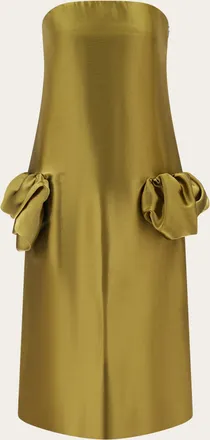 Ferragamo Women Liquid lam&eacute; dress Gold