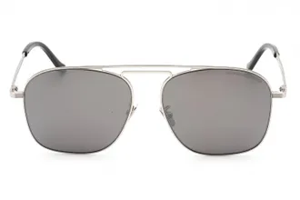 Cutler and Gross CG1310S Rectangular Metal Frame Sunglasses - Silver