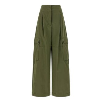 Max Mara Wide Trousers, female, Green, S, Wkdaquila Trousers