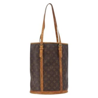 Louis Vuitton Pre-owned Bucket Bags, female, Brown, Size: ONE SIZE Pre-owned Bucket GM Shoulder Bag