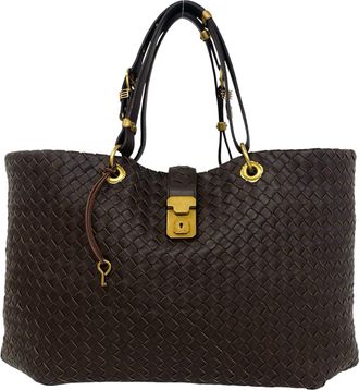 Bottega Veneta Brown Leather Handbag Tote Bag (Pre-Owned)