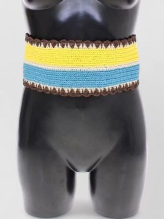 Dolce & Gabbana striped wide waist belt