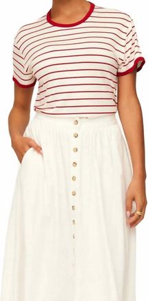 Fifteen Twenty Courtney Contrast Top In Red