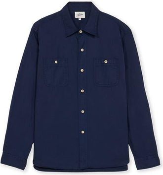 Fortela Workt Cotton Shirt in Blue at Nordstrom, Size Xx-Large