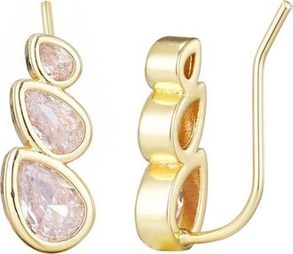 Adornia Crystal Climber Threader Earrings in Gold at Nordstrom Rack