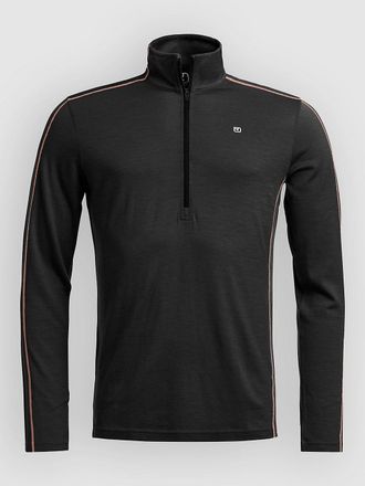 Ortovox 185 Rock N Wool Zip Neck Funktionsshirt schwarz