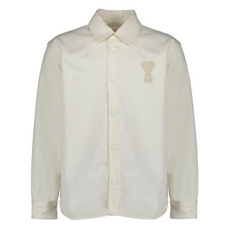 Ami Light Jackets, male, White, Size: L Surchemise en coton
