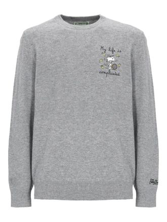 MC2 Saint Barth x Peanuts Snoopy embroidered sweater - men - Wool/Viscose/Polyamide/Cashmere - L - Grey