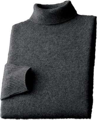 Generic Mens Solid Merino Wool Turtleneck Pullover Jumpers Thick Warm Jumpers Soft Casual Knitwear Basic Tops Dark Gray9 L