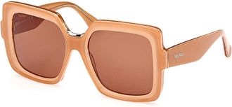 Max Mara MM0088 ERNEST 44E Womens Sunglasses Orange Size 56