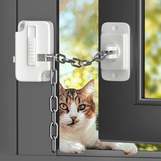 OEM Cierre De Cadena Para Ventana, Limitador De Velocidad Para Puerta Corredera, Cerradura De Alta Seguridad Sin Perforaci&oacute;n, 2 Unidades