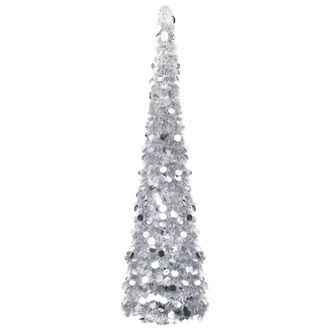 vidaXL &Aacute;rbol De Navidad Artificial Emergente Pet Plateado 180 Cm Vidaxl