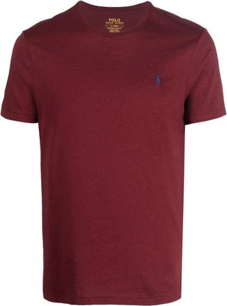 Polo Ralph Lauren T-shirt girocollo con ricamo - Rosso