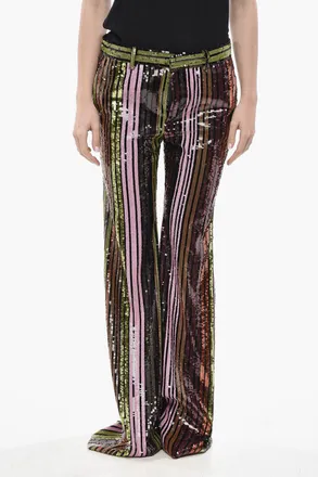 Dsquared2 Pantaloni DISCO QUEEN Flare in Paillettes Dsquared2