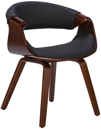Clp Clp - Silla De Comedor Foley Nogal/negro Tela