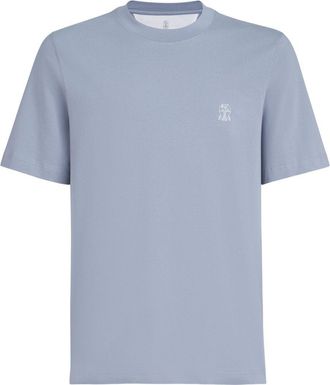 Brunello Cucinelli Logo Cotton T-Shirt-Uomo