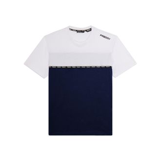 Freddy T-shirt colour block con inserto logato