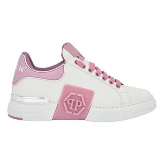 Philipp Plein Schoenen, unisex, Wit, 40 EU, Leer, Phantom Kick$ Lo-Top Sneakers